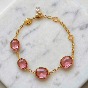 Swarovski Imber Bracelet | Gold Tone Plated with Pink Crystals